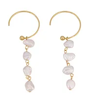925 Sterling Silver Gem Water Droplets Earrings Ear Studs sku image 1
