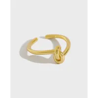 925 Sterling Silver No Inlaid Knot Rings sku image 2