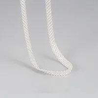 925 Sterling Silver Plating Geometric Long Necklace Necklace Choker sku image 1