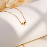 Wholesale Jewelry Simple Style Korean Style Animal Paw Print Titanium Steel 18K Gold Plated Plating Bracelets Earrings Necklace main image 3