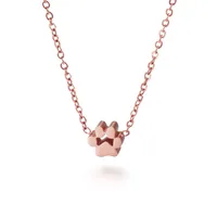 Wholesale Jewelry Simple Style Korean Style Animal Paw Print Titanium Steel 18K Gold Plated Plating Bracelets Earrings Necklace main image 4