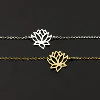Simple Rose Gold Bracelet Stainless Steel Lotus Bracelet Wholesale main image 2