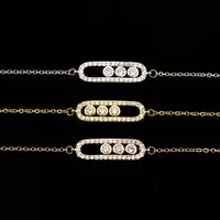 Rose Gold Bracelet Geometric Shape Three Flash Diamond Stainless Steel Bracelet main image 2
