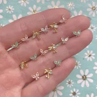 Beach Coconut Tree Earrings Copper Plated 18k Real Gold Earrings main image 1