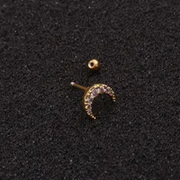 Ear Cartilage Rings & Studs Lady Moon Copper main image 4