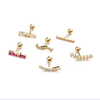 Ear Cartilage Rings & Studs Simple Style Geometric Copper main image 5