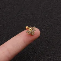 Ear Cartilage Rings & Studs Exaggerated Insect Copper main image 2