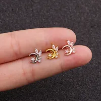 Ear Cartilage Rings & Studs Moon Copper main image 1