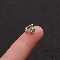 Single Piece Hot Selling Jewelry Inlaid Zircon Cartilage Earrings Creative Flower Small Ear Buckle Cross-border Piercing main image 3