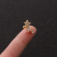 Ear Cartilage Rings & Studs Star Copper main image 4