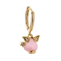 Fashion Animal Head Earrings Copper Plated Lion Puppy Cat Earrings Wholesale sku image 15