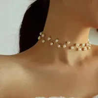 Vintage Style Water Droplets Heart Shape Artificial Pearl Alloy Women's Necklace sku image 1