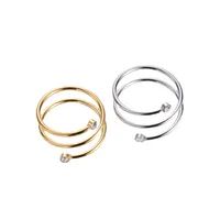 Stainless Steel 18K Gold Plated Fashion Geometric Rhinestones main image 5