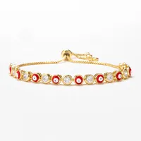 Jewelry Micro-inlaid Zircon Oil Drip Eye Bracelet Color Drip Oil Devil's Eye Bracelet Adjustable main image 3