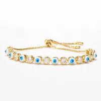 Jewelry Micro-inlaid Zircon Oil Drip Eye Bracelet Color Drip Oil Devil's Eye Bracelet Adjustable main image 5