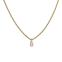 Stainless Steel 18K Gold Plated Simple Style Plating Letter Pendant Necklace main image 2
