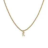 Stainless Steel 18K Gold Plated Simple Style Plating Letter Pendant Necklace main image 3