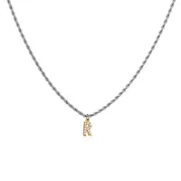 Stainless Steel 18K Gold Plated Simple Style Plating Letter Pendant Necklace main image 4