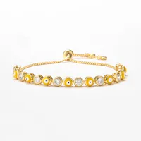 Jewelry Micro-inlaid Zircon Oil Drip Eye Bracelet Color Drip Oil Devil's Eye Bracelet Adjustable sku image 1