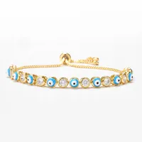 Jewelry Micro-inlaid Zircon Oil Drip Eye Bracelet Color Drip Oil Devil's Eye Bracelet Adjustable sku image 2