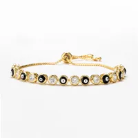 Jewelry Micro-inlaid Zircon Oil Drip Eye Bracelet Color Drip Oil Devil's Eye Bracelet Adjustable sku image 4