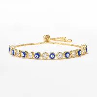 Jewelry Micro-inlaid Zircon Oil Drip Eye Bracelet Color Drip Oil Devil's Eye Bracelet Adjustable sku image 7