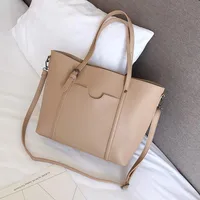Large Pu Leather Vintage Style Tote Bag Shoulder Bag sku image 1