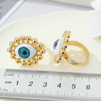 European Retro Metal Devil's Eye Color Turkish Eye Ring Cross-border Jewelry main image 2