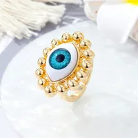 European Retro Metal Devil's Eye Color Turkish Eye Ring Cross-border Jewelry main image 4