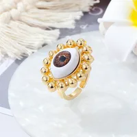 European Retro Metal Devil's Eye Color Turkish Eye Ring Cross-border Jewelry main image 5