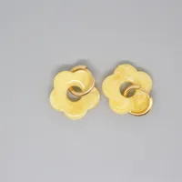 New Retro Cute Acrylic Resin Flower Earrings Cross-border Jewelry sku image 1