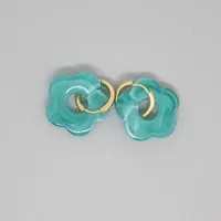 New Retro Cute Acrylic Resin Flower Earrings Cross-border Jewelry sku image 2