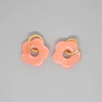 New Retro Cute Acrylic Resin Flower Earrings Cross-border Jewelry sku image 6