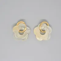 New Retro Cute Acrylic Resin Flower Earrings Cross-border Jewelry sku image 10
