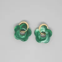 New Retro Cute Acrylic Resin Flower Earrings Cross-border Jewelry sku image 11