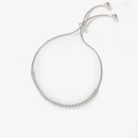 Elegant Square Sterling Silver Inlay Rhinestones Drawstring Bracelets main image 5