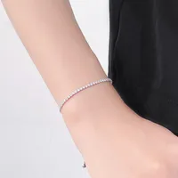 Elegant Square Sterling Silver Inlay Rhinestones Drawstring Bracelets main image 3
