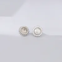 925 Sterling Silver Gem Plating Flower Rings Earrings Necklace main image 4