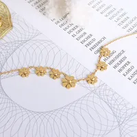 Fashion Flower Titanium Steel Plating No Inlaid Women's Anklet main image 2