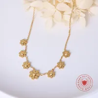 Fashion Flower Titanium Steel Plating No Inlaid Women's Anklet main image 3