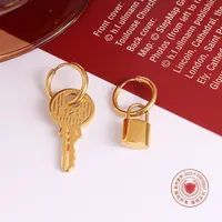 Fashion C Shape Plating Titanium Steel No Inlaid Earrings main image 1