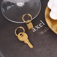 Fashion C Shape Plating Titanium Steel No Inlaid Earrings main image 3