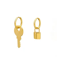 Fashion C Shape Plating Titanium Steel No Inlaid Earrings main image 5