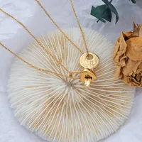 Wholesale Jewelry Fashion Printing 304 Stainless Steel 18K Gold Plated Plating Necklace main image 2