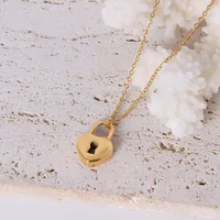 Wholesale Jewelry Fashion Printing 304 Stainless Steel 18K Gold Plated Plating Necklace main image 3