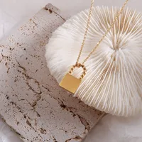 Wholesale Jewelry Fashion Geometric 304 Stainless Steel 18K Gold Plated Plating Necklace main image 1