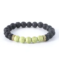 New Volcanic Stone Natural Stone Tiger Eye Stone Agate Beads Colorful Bracelets main image 2