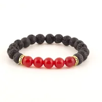 New Volcanic Stone Natural Stone Tiger Eye Stone Agate Beads Colorful Bracelets main image 3