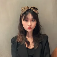 Korean Fashion Hair Accessories Female Retro Leopard Print Wide-brim Headband Wholesale main image 2