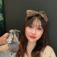 Korean Fashion Hair Accessories Female Retro Leopard Print Wide-brim Headband Wholesale main image 3